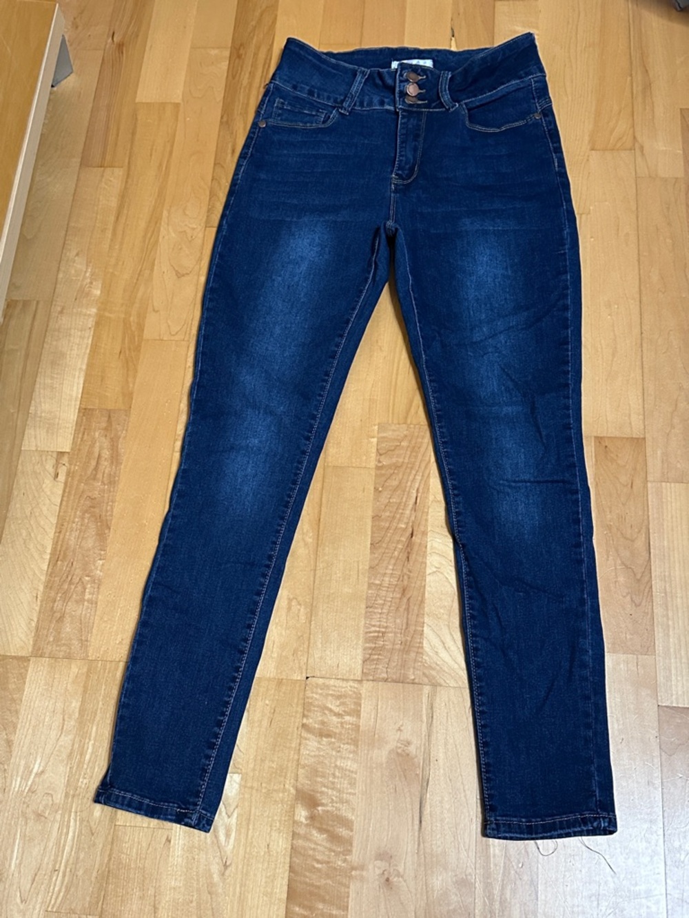 BAMBOO Dark Blue Stretch Skinny Jeans